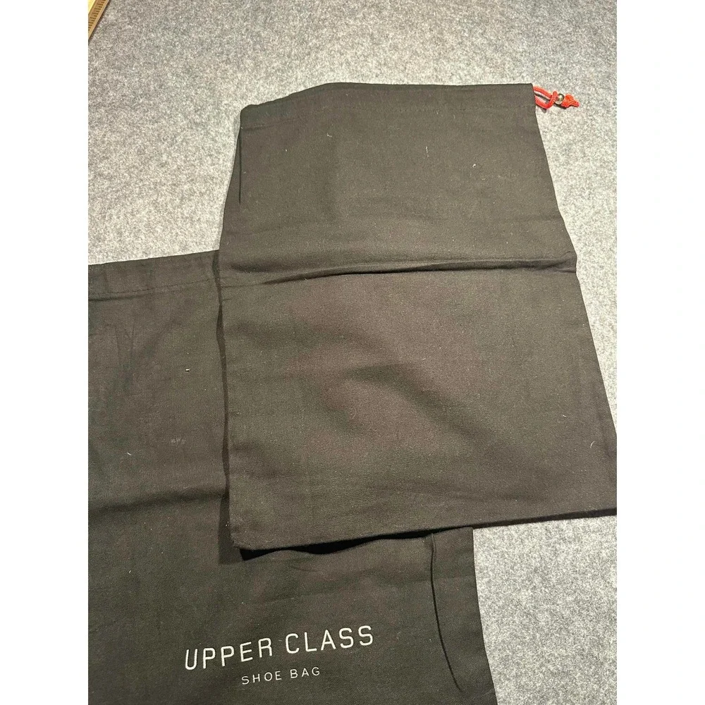 Virgin Atlantic Upper Class Shoe Bag Set Black Travel Drawstring Pouches 2 Pack